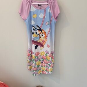 Bluey and Bingo Springtime Summer Graphic Nightgown Girls